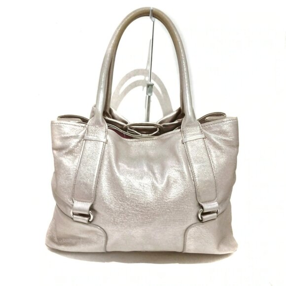 Auth Salvatore Ferragamo Vara - Light Pink Leather Tote Bag - Picture 3 of 10